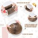 Soulchen 2 Pcs Magic Organ Cat Scratching Board, Combinable Cats Toy for Adult Pets, Interactive Cardboard Kitten Scratcher with Bell Ball, Durable Foldable Accordion Scratch Pad (Cat Paw)