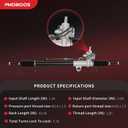 PHOBOOS Hydraulic Power Steering Rack and Pinion Assembly Compatible with Honda Pilot 2003-2008 V6 3.5L, New Unit, Leak Resistance, Direct Fit, Ref. 26-2719