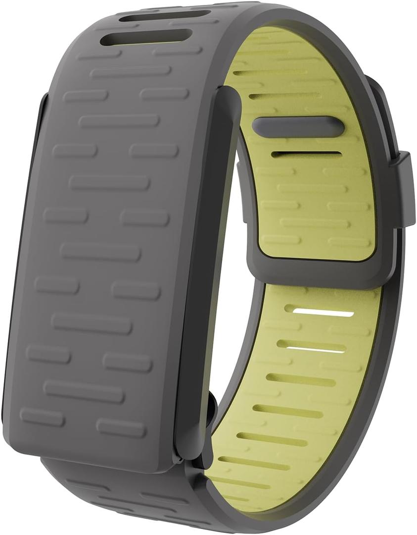 Silicone Wrist Band Soft-Touch Comfortable Replacement SportFlex Band Compatible for WHOOP 4.0 Heart Rate Monitor (Gray Green)