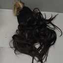 Women Winter Beanie Hat with Big Wavy Curly Hair Knit Attached ski snow Cap wig for Party Daily Weddings