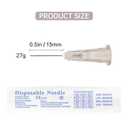 27Ga 1/2 Inch (Individually Wrapped in Box of 100PCS) 16Ga, 18Ga, 21Ga, 22Ga, 23Ga, 25Ga, 30Ga