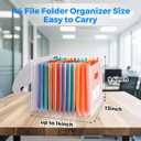 White Accordion File Organizer 13 Pocket Expanding File Folders Monthly Bill Receipt Tax Organizer, Letter A4 Size Documents Holder with Tabs for Work,Back to School,Home,Office