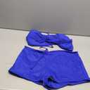 Lilosy Drawstring High Waisted Bikini Set Srting Swimsuit Spaghetti Strap Cami Top and Tie Side Shorts 2 Piece (3X-Large, Royal Blue)