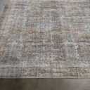 Loloi Layla Collection LAY-03 Olive/Charcoal 7'-6" x 9'-6" .13" Thick Area Rug, Soft, Durable, Vintage Inspired, Distressed, Low Pile, Non-Shedding, Easy Clean, Printed, Living Room Rug