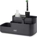 Joseph Joseph EasyStore - Bathroom Storage Caddy Organizer for bathroom accessories, Matt Black