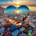 Jigsaw Puzzles for Adults 1000 Pieces, Love Pebbles Beach Puzzle, Impossible Difficult Hard Fun 1000 Piece Jigsaw Puzzles for Adults