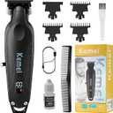 KEMEI 2293 Professional Hair/Beard Trimmer for Men Zero Gapped Hair Clippers for Barber with T Blade, Cordless Rechargeable