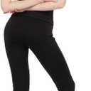 Forever 21 Women's Capri Pants with Fold Over Waist and Bottom Slits (Black, M)