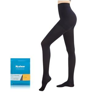 Myshear Medical Compression Pantyhose for Women Men, 20-30 mmHg Graduated Compression Tights, Closed Toe Compression Stockings, Support Hose, High Waist Compression Leggings for Varicose Veins, Edema M