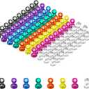 VNDUEEY 100PCS Strong Fridge Magnets, Colorful Magnetic Push Pins for Bulletin Board, Dry Erase Magnets Refrigerator Magnet, Small Strong Magnets for Whiteboard, Kitchen, School, Office (8 Colors)