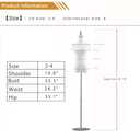 Female Mannequin Torso, Display Dress Form Mannequins, Size: S/2~4 55~75in Adjustable Height Wedding Dress Manikin Body, Stability Gold Metal Stand Table Maniquine for Clothing Jewelry Display