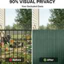 Paramondo PVC Privacy Fence Screen 14mm 3-Rib Reinforced Textured Fence Panel - No-Drill Balcony & Garden Cladding with Wind & UV Protection for Patio, Deck, Outdoor Privacy, 210 FT, Green