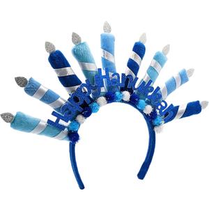 The Dreidel Company Menorah Headbands - Fun for Hanukkah - Personal Decorations for the Festival of Lights (Single)