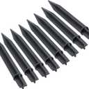 8PCS Torch Stake 8.26 Inch Pathway Light Stake Plastic Path Light Replacement ABS Plastic Stake Solar Stake for Garden, Pathway Lamps(Head Mounting Dia 0.82 Inch)