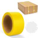 Banding Strapping, Pallet Strapping, Packaging Coil, 492' Length1/2 Width, Box Packing Tool Kit, Poly Plastic Packaging Tool and 100 Pcs Plastic Buckles (Yellow)