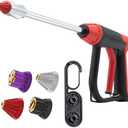 Pocket Hose Arrow, AS SEEN ON TV, Customizable Spray Nozzle from Powerful Jet Stream Cleaning to Gentle Garden Watering, Flow Force Tech, 4 Precision Tips, Rust-Resistant, Non-Slip Grip, Car Wash