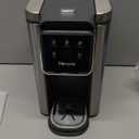 Single Serve Coffee Maker for K-Cup Pod and Grounds, Hot and Iced Coffee Maker, Strong Button Feature, 6 to 14oz Brew Sizes, 50oz Removable Tank, Up to 6.5 Inch Cup, Stainless Steel, Grey