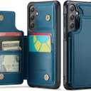 Vinich for Samsung Galaxy S26 Plus Wallet Case with Card Holder, RFID Blocking Credit Slots Kickstand Shockproof Phone Cover for Women Men, Blue