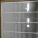 24 x 24 Inch (Duct Opening) Return Air Vent Cover, Louvered Steel HVAC Grille for Wall and Ceiling, White Powder-Coated Rust-Resistant Finish, Decorative Design, Easy to Install