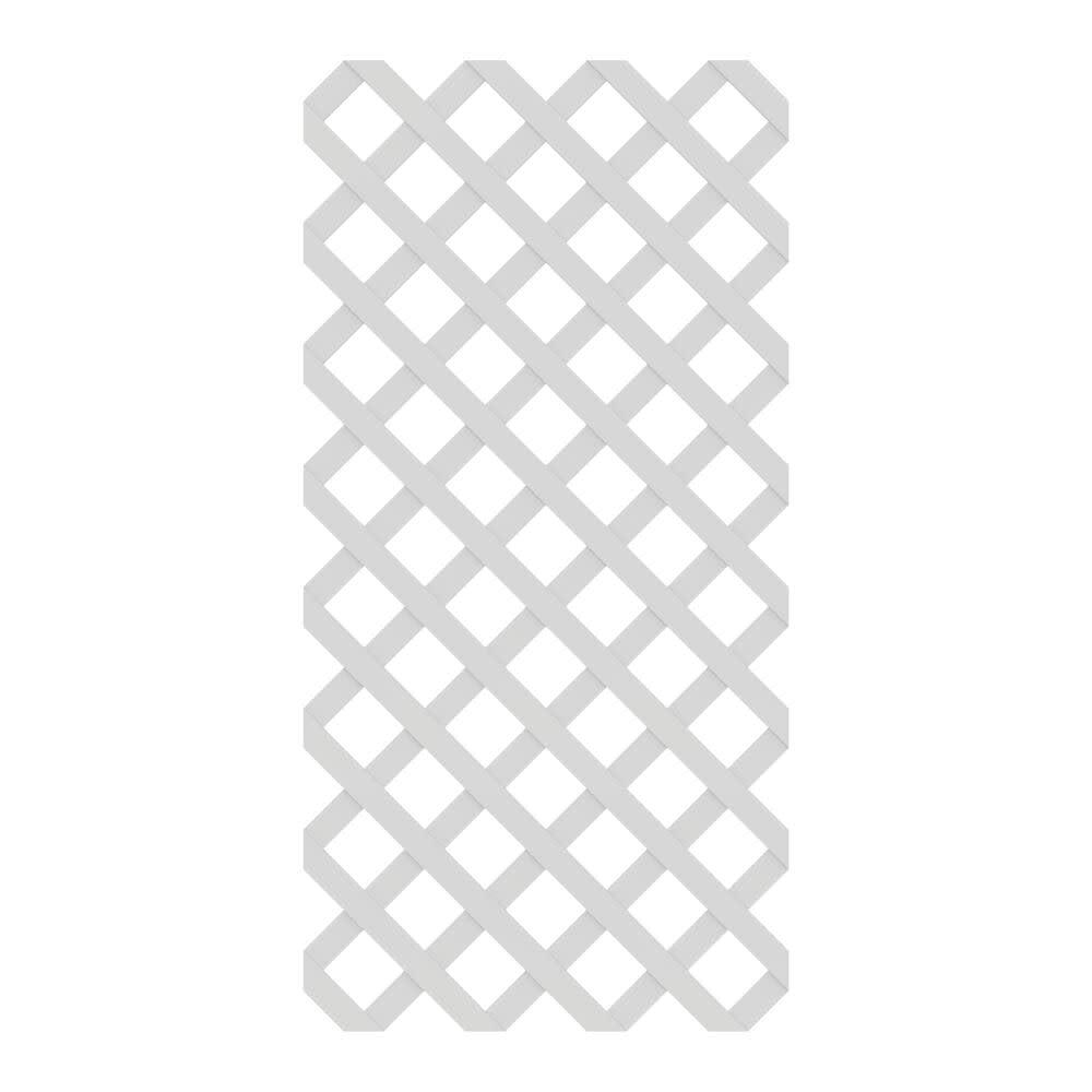 2' H x 4' W Classic White Lattice