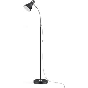 LEPOWER Floor Lamp, Metal Standing Lamp with Adjustable Gooseneck, Heavy Metal Base, Reading Pole Lamp for Office, Black Floor Lamps for Bedroom, Living Room