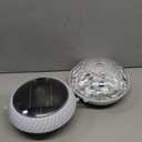 Floating Pool Lights Solar Powered, 7.6 Inch RGB Upper& Lower Color Changing Solar Pool Lights that Float with Dynamic Lighting Effects, IP68 Waterproof Swimming Pools Light for Party Decor(2) (White)