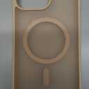 SUPFINE Magnetic for iPhone 15 Pro Max Case(Compatible with MagSafe)(Military Grade Drop Protection) Slim Translucent Matte Shockproof with Anti-Fingerprint Phone Case,Desert Gold