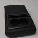 Car Center Console Armrest Pillow, Waterproof Car Armrest Cover Cushion with Cup and Phone Holder, Memory Foam Arm Rest Box Protector for Most Vehicles, Car Accessories (Black) (Black)