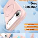 ZHK Liquid Silicone Designed for iPhone Air Case with Magnet Stand, [Precise Camera Lens Protection][Mil-Grade Drop Shockproof][Soft Anti-Scratch Microfiber Lining] Slim Fit Cover, Pink (iPhone Air 6.5 inch)