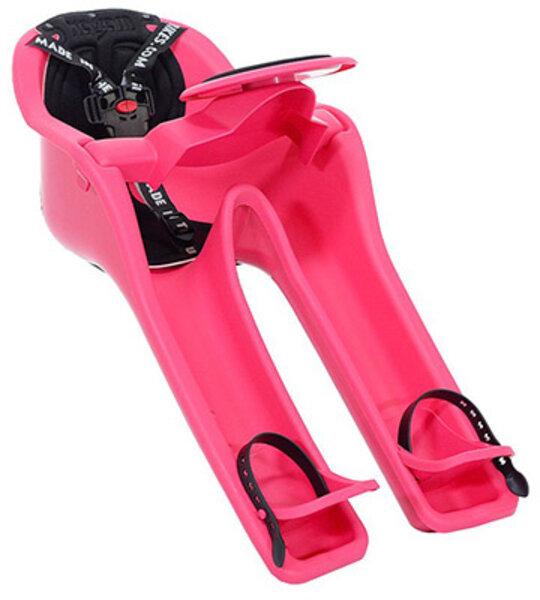 iBert Front Mounted Child Seat with Patented Mounting for Easy and Secure Installation - Childs Bike Seat with 3-Point Safety Harness and Adjustable Foot Cups - Durable Plastic Shell