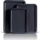 Set of 3 Baking Sheets for Oven, Non-Stick Cookie Sheet Pan 13/15/17 Inch, Carbon Steel Baking Tray for Cooking and Roasting with Wide Edge