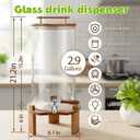 Beverage Dispenser, 3Gallon Glass Drink Dispenser with Stand, Stainless Steel Spigot, Ideal for Parties, Bars, Restaurants (3 Gallon/11L)