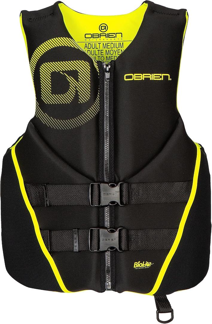 O'Brien Men's Traditional Neoprene USCGA Life Jacket, Yellow, XX-Large