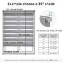 Joydeco No Drill Zebra Blinds for Windows, Cordless Day & Night Dual Sheer Roller Shades, Easy Installation, Free-Stop Lift System, Light Filtering Privacy Blinds for Home(Grey,70" W x 75" H)