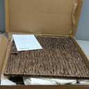 SONGMICS Laundry Hamper 2 Sections, 34.3 Gal. (130 L) Handwoven Water Hyacinth Wicker Laundry Basket with Lid, Natural Material, Removable Machine Washable Liners, Handles, Espresso ULCB202K01