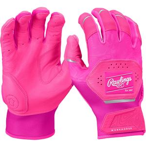 Rawlings | Youth Workhorse Baseball Batting Gloves | Electric Unicorn Pink | Small