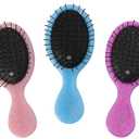 Toddler Detangler Hair Brush Travel Detangling Brushes 3Pcs Women Valentines Day Best Gift Small For Baby Kids Pocket hairbrush Pro, for Curly Wet Dry Tangle (pink blue purple)