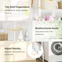 Ulif U8 Laundry Room Storage Organizer, Over The Washer and Dryer Storage Shelves for Laundry Organization, 35W x 17.3D x 76.2H, Suit Washing Machine Width Within 32.6, Hold 304 lb, White