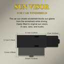 Polarized Car Sun Visor Extension with PC Lens and Side Sunshade, Anti-Glare Windshield Visor - Universal for Most Cars (Black)