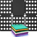 Shirt Folder Board Mini Clothes Folding Board Durable Plastic T-Shirt Folder Easy to Fold Shirts Board T Shirt Folder Laundry Folding Board Folding Tool for Kids and Adults Black