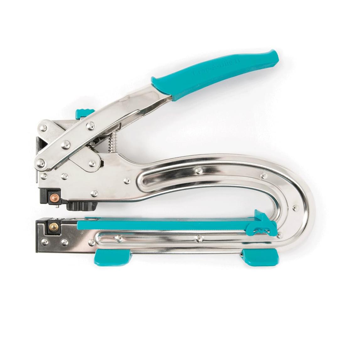 We R Memory Keepers Crop-A-Dile 2 - Big Bite Blue, Heavy Duty Single Hole Punch and Eyelet Grommet Setter with Ergonomical Grip, 1/8 or 3/16 inch Hole Puncher