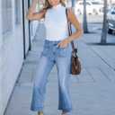 luvamia Wide Leg Jeans for Women Trendy High Waisted Flare Jeans Cropped Denim Pants Stretchy Baggy with Patch Pockets (XXL)