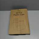 24 Pcs Unbreakable Plastic Cups Set, 20 oz Reusable Plastic Cups, Stackable Water Tumblers, Drinking Cup for Kitchen, Outdoor, BPA-free, Dishwasher Refrigerator and Microwave Safe, Dark Green