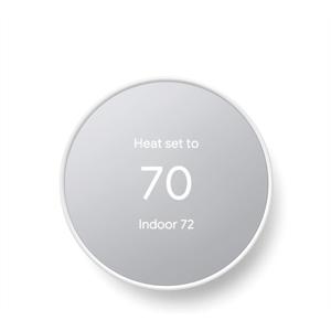 Google Nest Thermostat - Smart Thermostat for Home - Programmable Wifi Thermostat - Snow