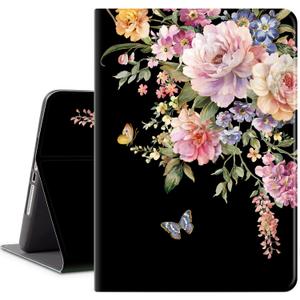 Vimorco iPad Case 6th/ 5th Generation 2018/ 2017, iPad 9.7 Inch Case for iPad 6th/ 5th Case Generation, Adjustable Angle, Auto Wake/ Sleep, iPad Air 2 / Air Case Folio Stand Cover (Flower Butterfly)
