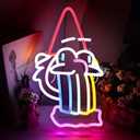 ASDGGBL Gravty Fall Neon Sign Rainbow Carson Neon Gnome Decor Anime Room Decorate Wall Decor USB Powered Gamer Gifts for Teens Boys Kids