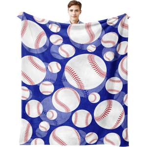 Baseball Blanket Gifts for Boys Ultra Soft Flannel Baseball Throw Blanket Baseballs Lover Stuff Room Decor 50"x40"