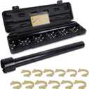 Inner Tie Rod Removal Tool Kit, Inner Tie Rod Tool Set with 12 Crowfoot Adapters 1/2 Inch Drive Tube for Tie Rods Remove & Install Cars