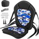 Extra Thick Kayak Seat with Back Support, Hard Support Kayak Replacement Seat Paddle Board Seat with Storage Bag for Sit-On-Top Kayaks, Canoe, SUP (Blue)