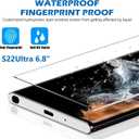 3 Pack Galaxy S22 Ultra Screen Protector, HD Clear Tempered Glass, Fingerprint Unlock, 3D Curved, Scratch Resistant, No Bubble for Samsung Galaxy S22 Ultra 5G Glass Screen Protector